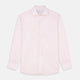 The Turnbull & Asser Pink Windowpane Check Shirt features long sleeves, a button-down front, pointed collar, and buttoned cuffs—an elegant addition to any formal shirt collection.