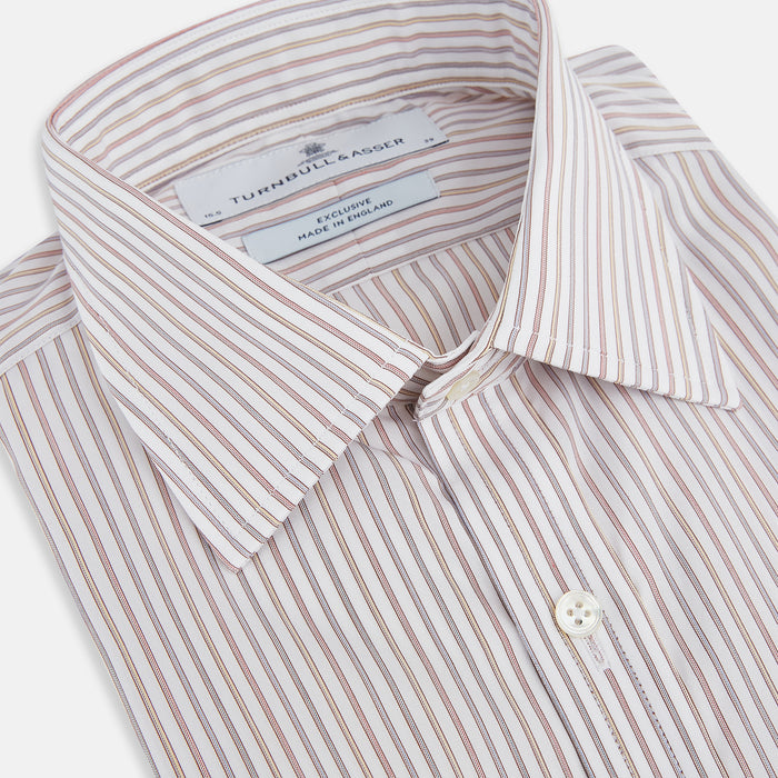 Red with Multicoloured Music Stripe Mayfair Shirt Image 1