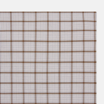 Hand Rolled Brown Overlay Check Handkerchief Image 6