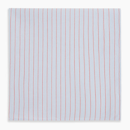 Hand Rolled Red Multi Pinstripe Handkerchief Image 3
