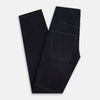 View 6 of product Turnbull & Asser Navy Denim Trousers feature a classic straight-leg cut, button and zipper closure, five-pocket workwear styling, and both front and back pockets, shown against a plain light background.