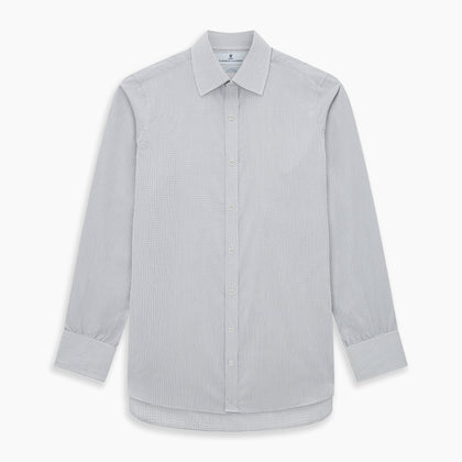 Midnight Blue Grid Check Mayfair Shirt Image 6