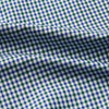 View 4 of product The Turnbull & Asser Green and Blue Cotton Multi Check Weekend Fit Finch Shirt features long sleeves, a pointed collar, and buttoned cuffs—perfect for versatile style. Laid flat on a white background.