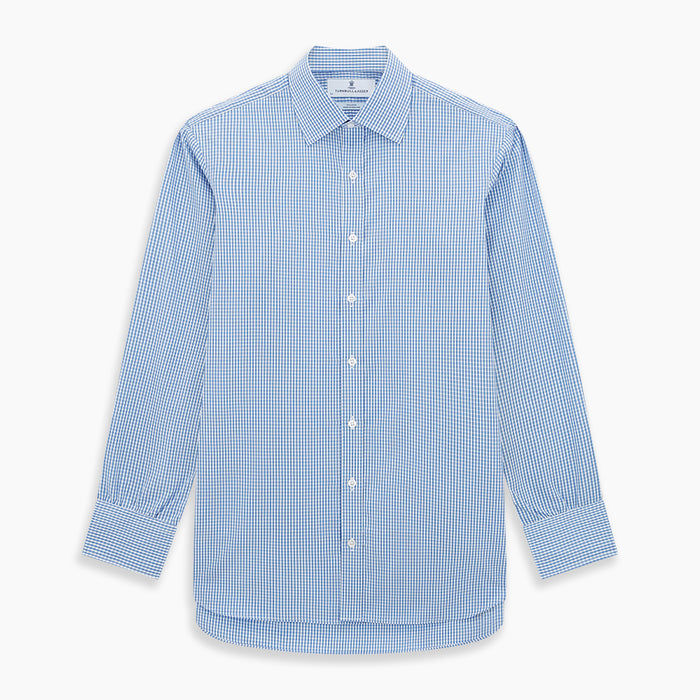 Blue Multi Micro Check Mayfair Shirt Image 6