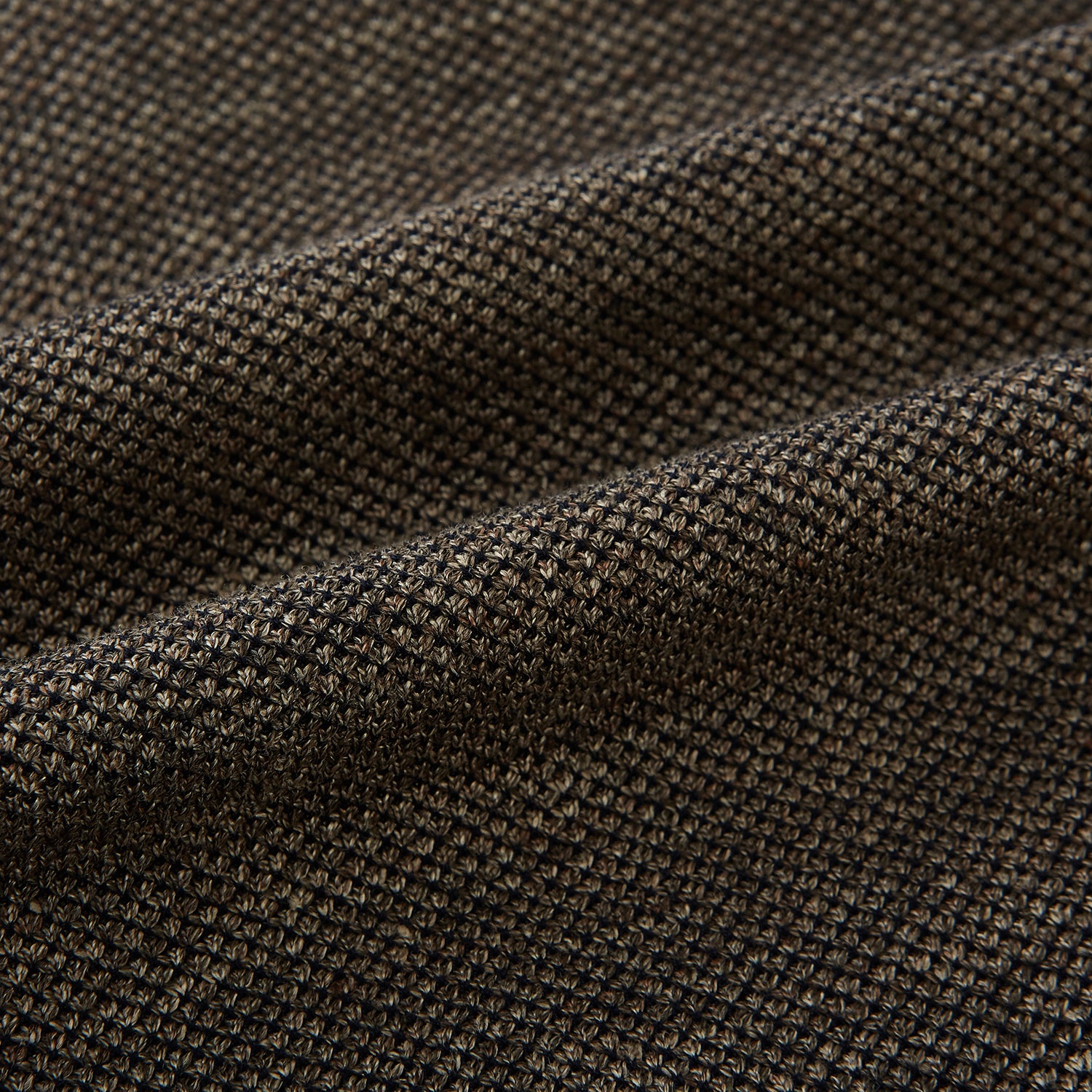 View 5 of product The Turnbull & Asser Pine Cone Linen Blend Cambridge blazer features a textured brown finish, notched lapel, two buttons, patch and chest pockets—showcasing classic British tailoring against a plain white background.