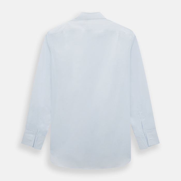 Blue and White Thin Stripe Shirt with T&A Collar and Double Cuffs Image 2
