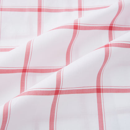 Coral Grid Check Mayfair Shirt Image 5