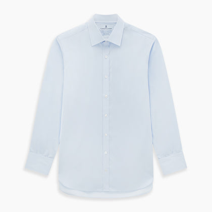 Pale Blue Cotton Regular Fit Mayfair Shirt Image 6