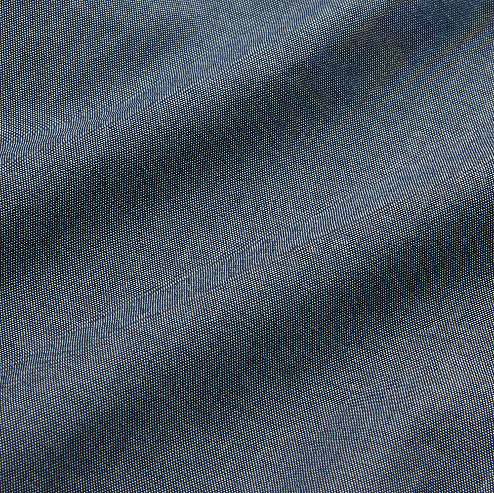 The Turnbull & Asser Blue Weekend Fit Oxford Finch Shirt features a Derby collar, chest pocket, white buttons, and classic fit—part of the Weekend Fit shirts collection—laid flat on a white background.