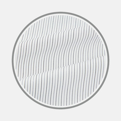 Midnight Blue And Grey Fine Stripe Fabric