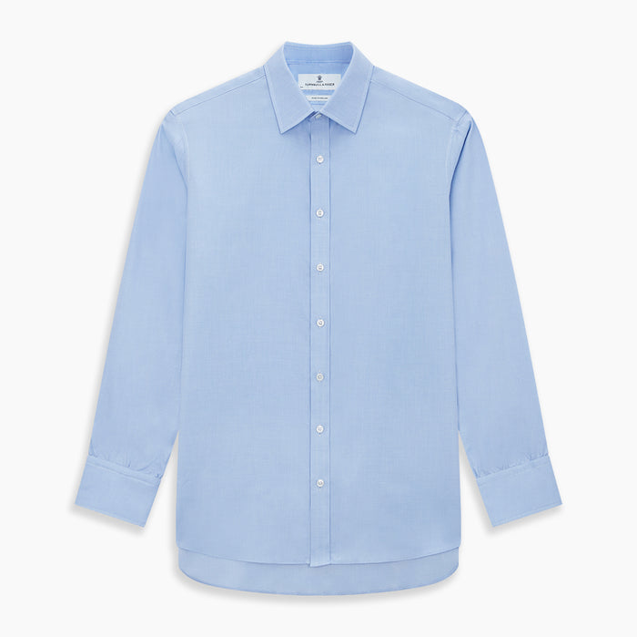 Blue Herringbone Mayfair Shirt Image 6