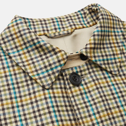 Green and Blue Multi Check Wool Elliot Coat Image 1