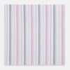View 1 of product The Turnbull & Asser Hand Rolled Pink and Blue Multi Stripe Handkerchief features evenly spaced vertical stripes on white—a refined pocket square and essential gentleman's accessory.