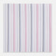 The Turnbull & Asser Hand Rolled Pink and Blue Multi Stripe Handkerchief features evenly spaced vertical stripes on white—a refined pocket square and essential gentleman's accessory.