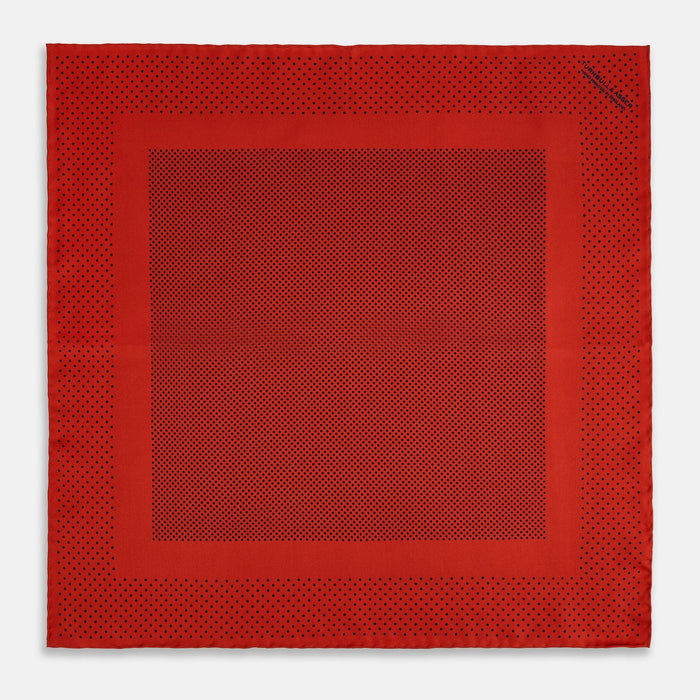 Red Dot Silk Pocket Square Image 3