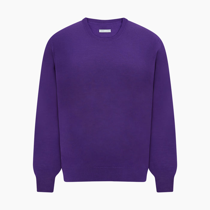 Purple Merino Round Neck Jumper Image 4
