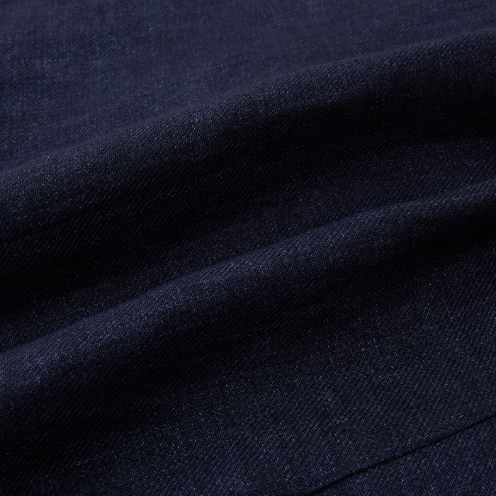 Navy Collared Linen Waistcoat Image 4