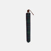 View 2 of product The Colquhoun Tartan Telescopic Umbrella by Turnbull & Asser features a green, blue, and red plaid canopy, silver metal shaft, and brown maple handle with wrist strap. Shown fully open against a plain white background.