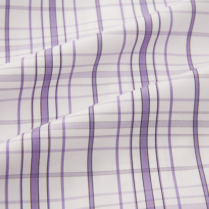 Purple Plaid Check Mayfair Shirt Image 5