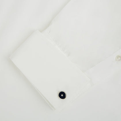 Navy Gemstone Circle Cufflinks Image 2