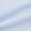 View 6 of product The Turnbull & Asser Sky Blue Hairline Multi Stripe Mayfair Shirt features Italian cotton, long sleeves, a classic collar, white buttons, and a subtle stripe pattern, shown on a plain white background.