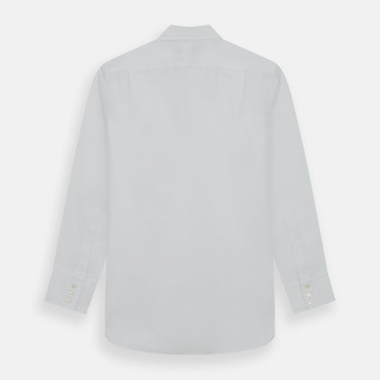 White Royal Oxford Cotton Shirt with Button-Down Collar and 3-Button Cuffs Image 4