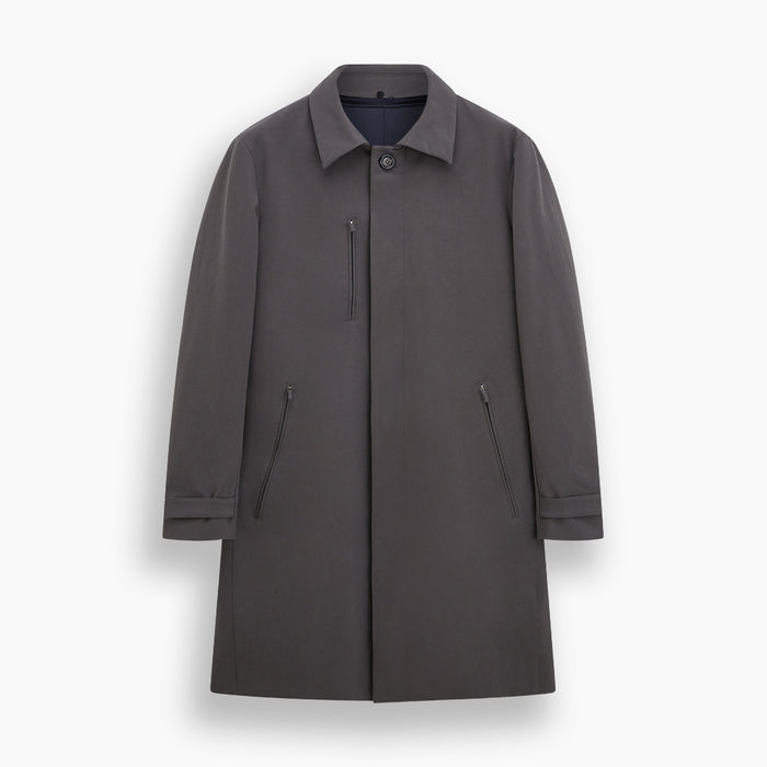 Charcoal Melange John Arthur Trench Coat Image 8