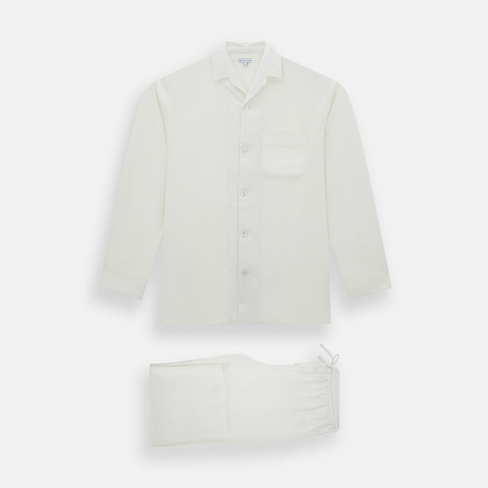Cream Silk Pyjama Set