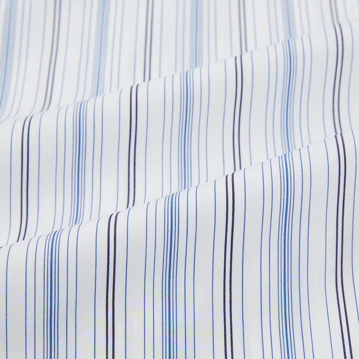 Navy and Blue Multi Stripe Mayfair Shirt Image 5