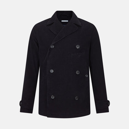 Navy Kingston Corduroy Caban Jacket