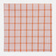 The Turnbull & Asser Hand Rolled Orange Graph Overlay Check Handkerchief features bold orange and white checks with blue and orange grid lines—a refined, classic accessory for any gentleman.