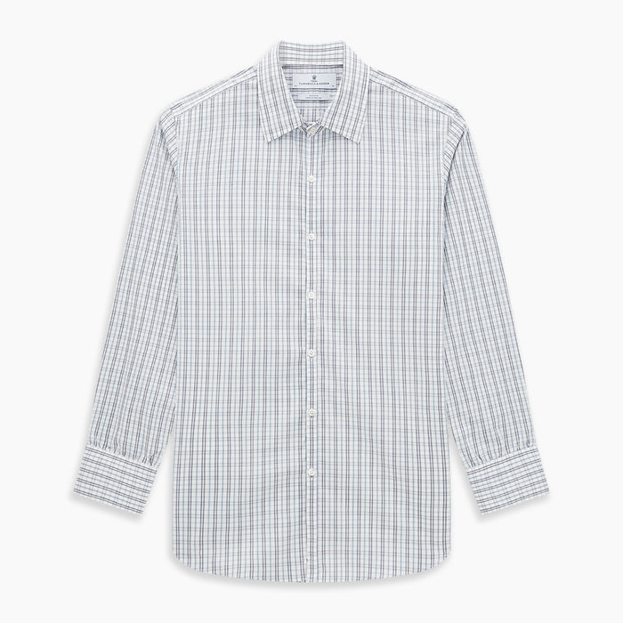 Navy and Blue Multi Tattersall Westminster Shirt Image 8