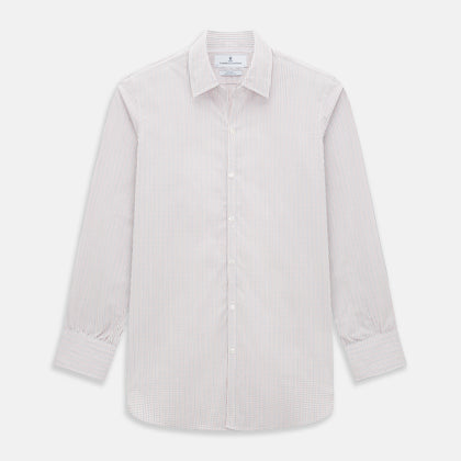 Red and navy Check Windsor Shirt