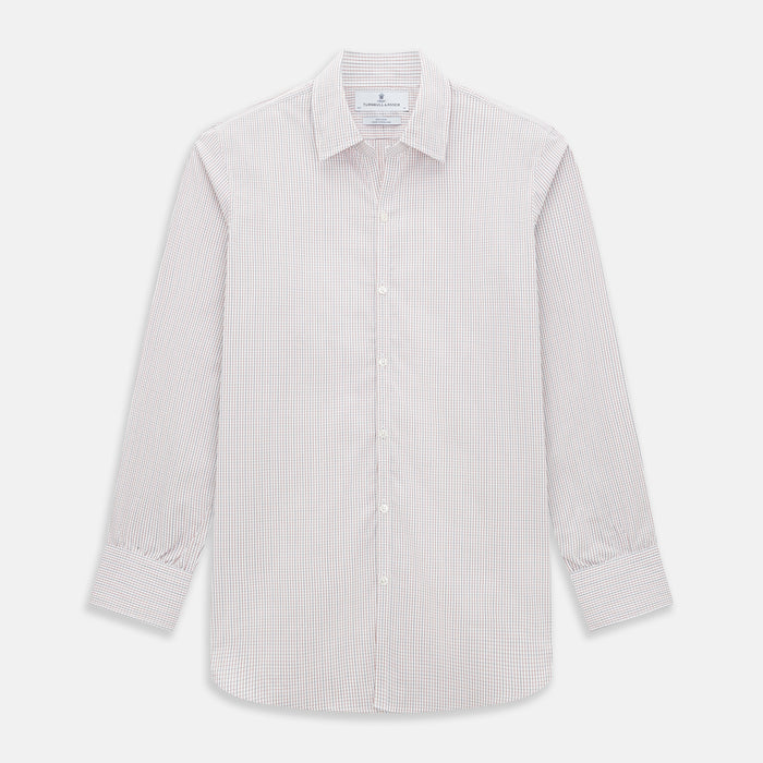 Red and navy Check Windsor Shirt