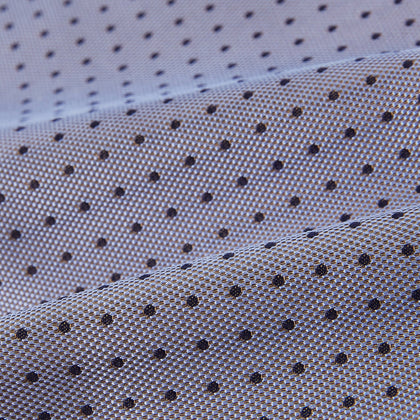 Navy and Light Blue Micro Dot Silk Cravat Image 3