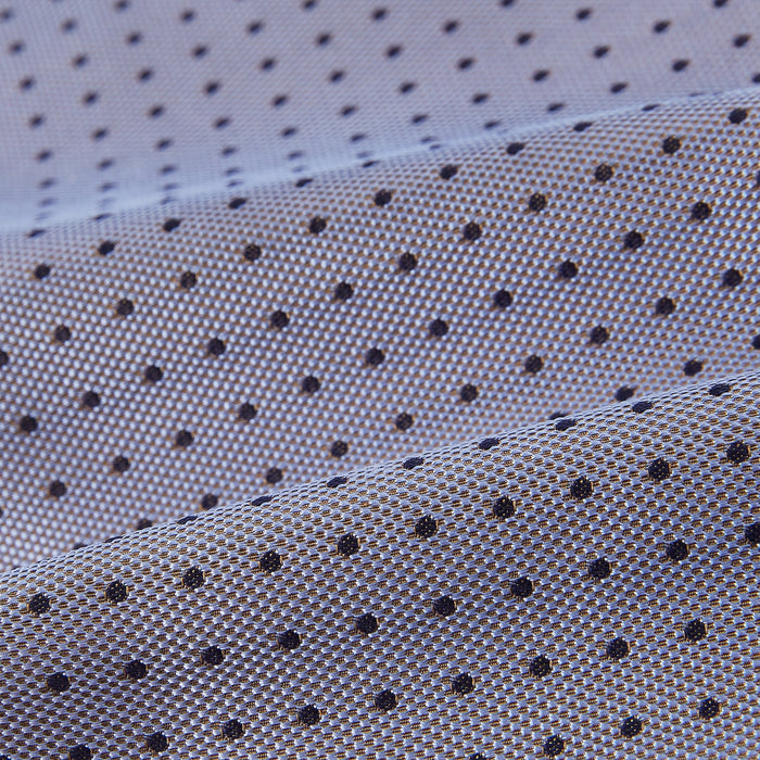 Navy and Light Blue Micro Dot Silk Cravat Image 3