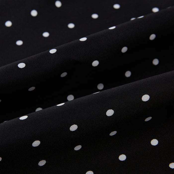Black and White Spotted Silk Scarf Image 2