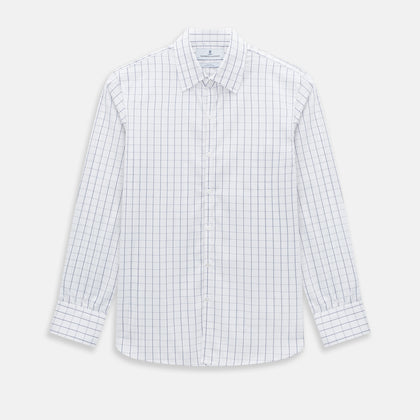 Dark Navy Double-Line Checked Westminster Shirt