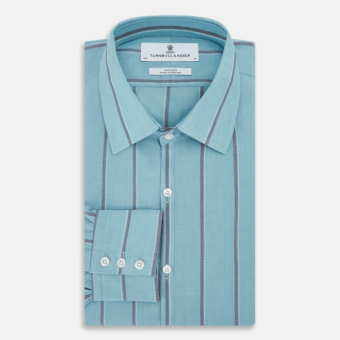 Cendre Blue Track Stripe Westminster Shirt Image 4