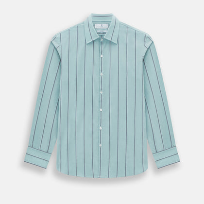 Light Sage Track Stripe Westminster Shirt