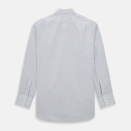Brown and Blue Shadow Stripe Mayfair Shirt Image 2