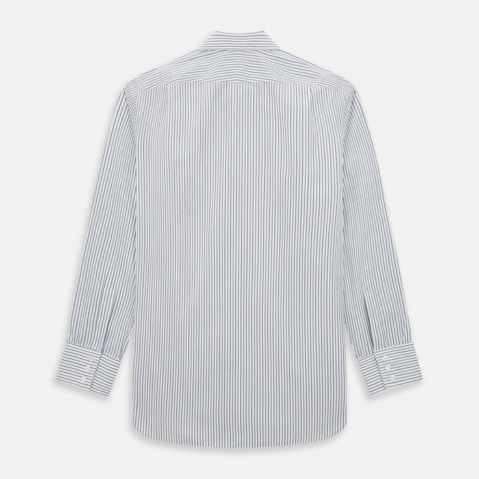 Brown and Blue Shadow Stripe Mayfair Shirt Image 2