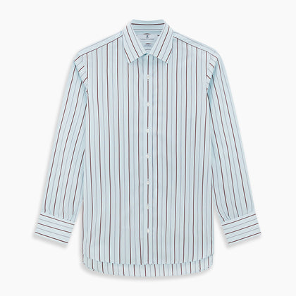 Burgundy Combination Stripe Mayfair Shirt Image 6