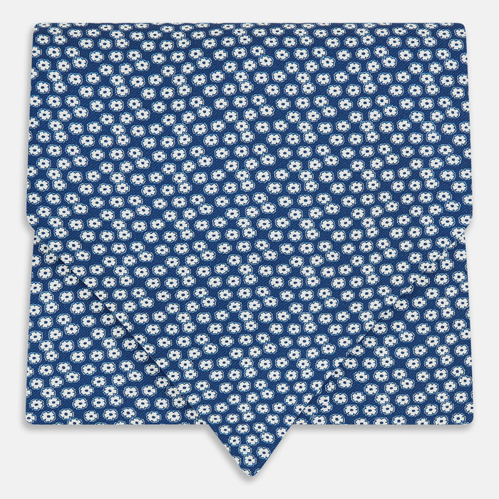 Azzurro Flower Patterned Silk Cravat