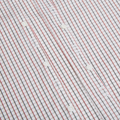 Red and midnight blue Tattersall Check Windsor Shirt Image 6