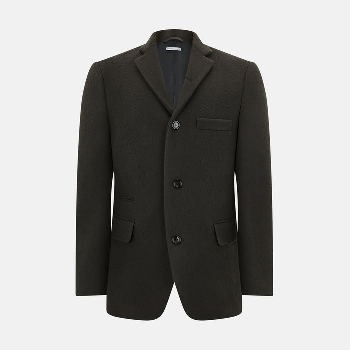 Olive Brown Apsley Single-Breasted Caban Coat