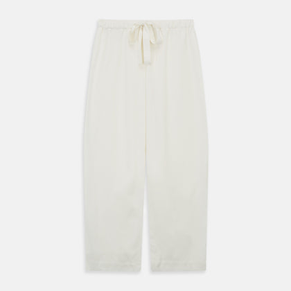 Women's Harriet Cream Silk Pyjama Set Image 5