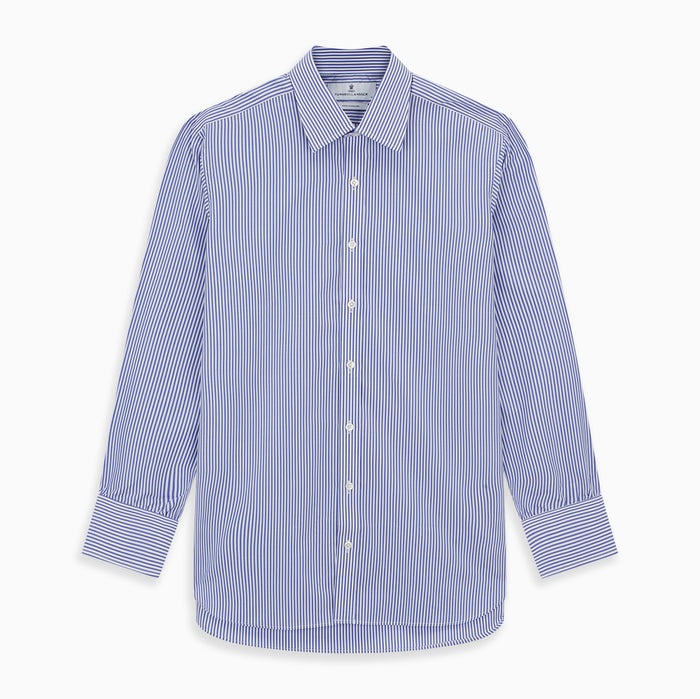 Blue Bengal Stripe Shirt with T&A Collar and 3-Button Cuffs Image 5