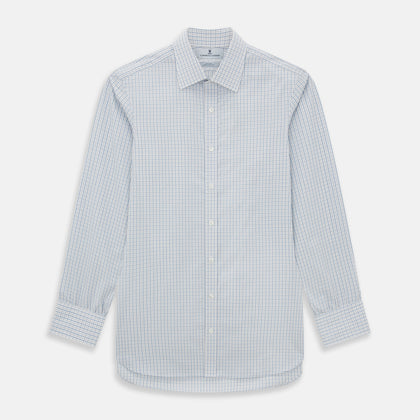 Sky Blue Combination Graph Check Mayfair Shirt