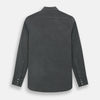 View 3 of product The Charcoal Melange Westminster Shirt by Turnbull & Asser features a long-sleeve, button-up design with a Turnbull collar and buttoned cuffs, offering classic British craftsmanship in a timeless style.